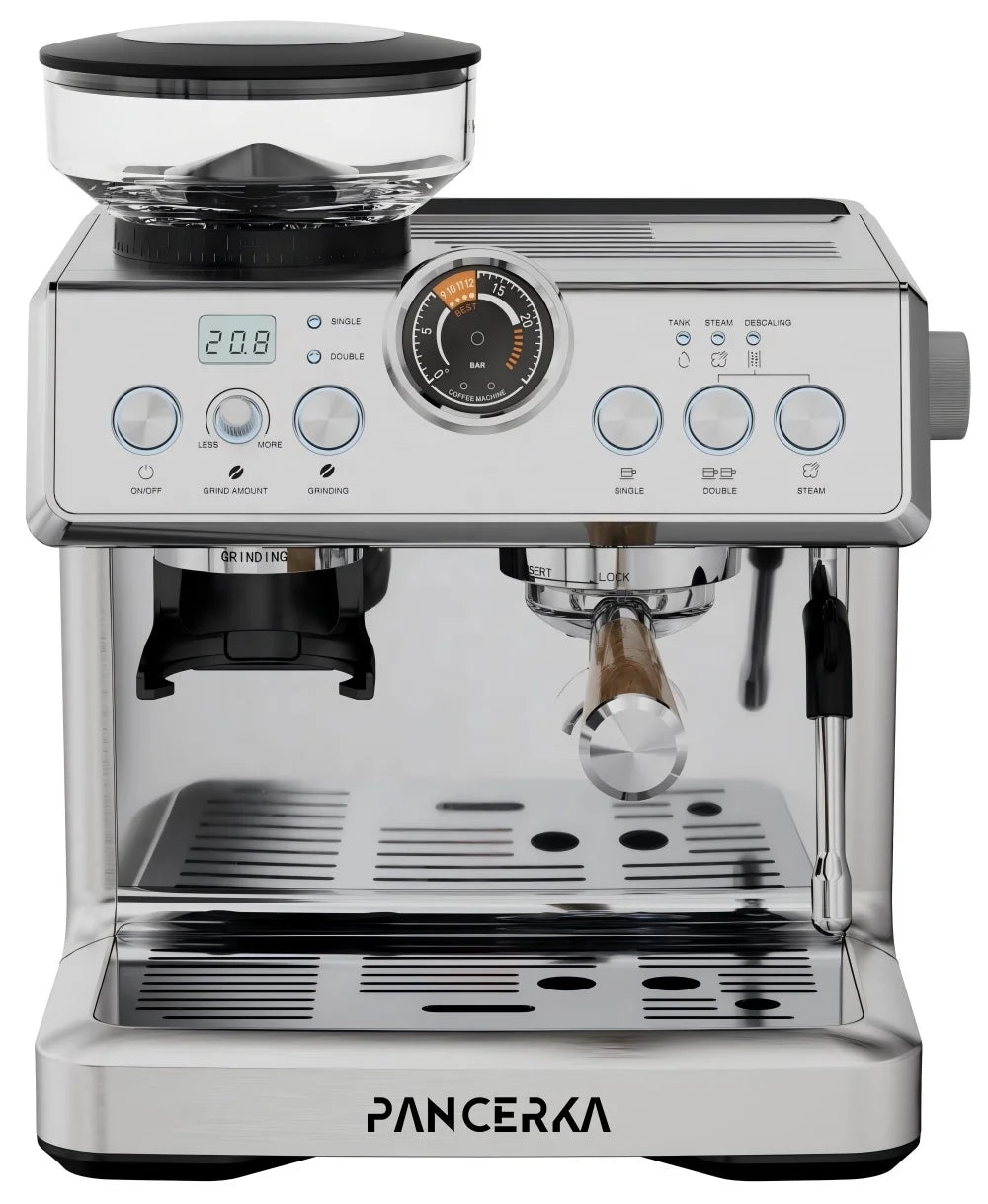 PANCERKA 3-in-1 Espresso Coffee Machine 58mm – Semi-Automatic Maker with Grinder