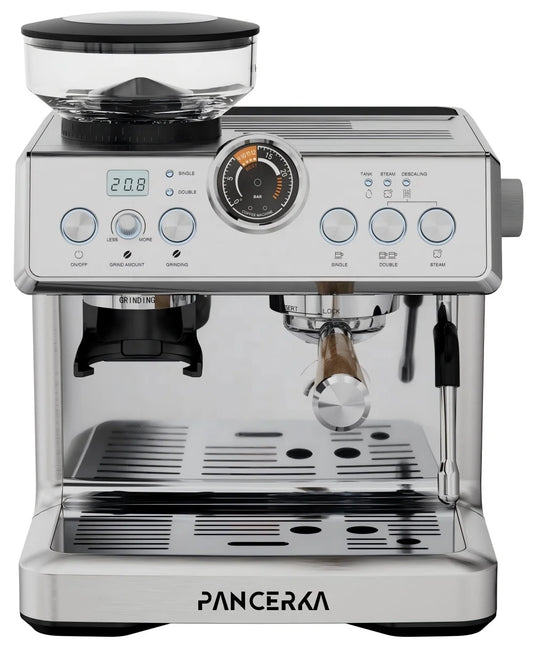 PANCERKA 3-in-1 Espresso Coffee Machine 58mm – Semi-Automatic Maker with Grinder
