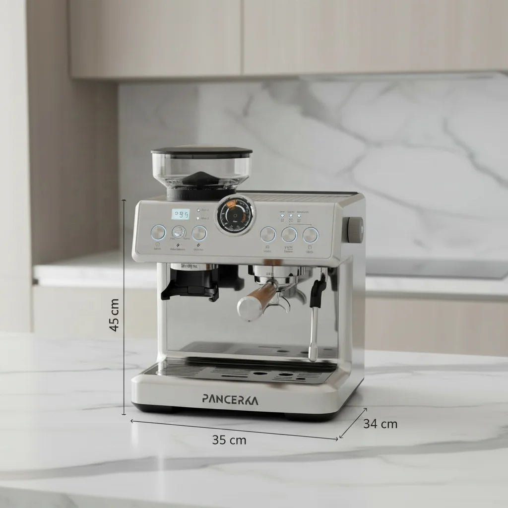 PANCERKA 3-in-1 Espresso Coffee Machine 58mm – Semi-Automatic Maker with Grinder