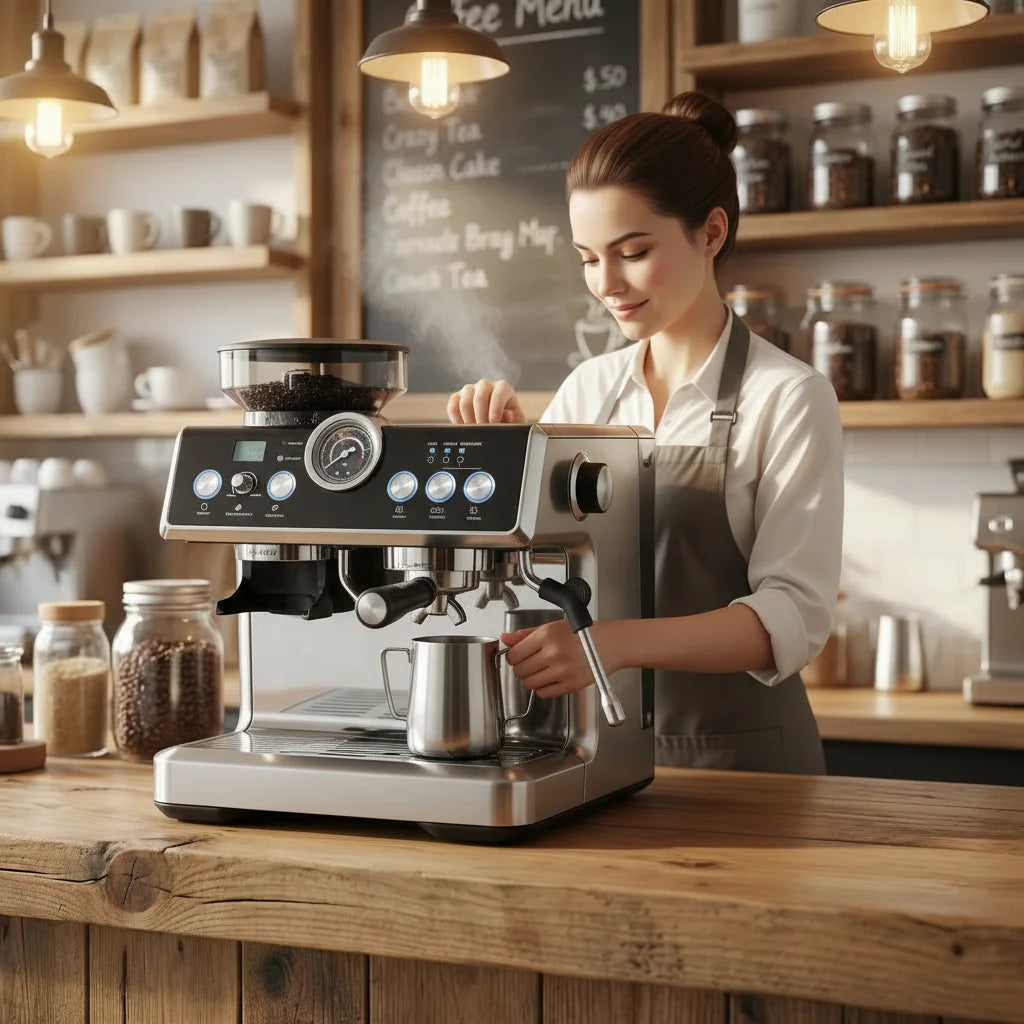 PANCERKA 3-in-1 Espresso Coffee Machine 58mm – Semi-Automatic Maker with Grinder