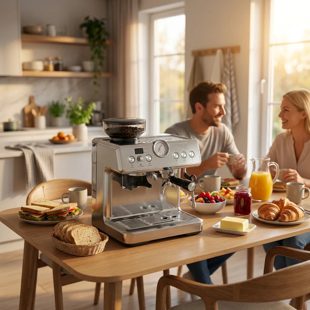 PANCERKA 3-in-1 Espresso Coffee Machine 58mm – Semi-Automatic Maker with Grinder