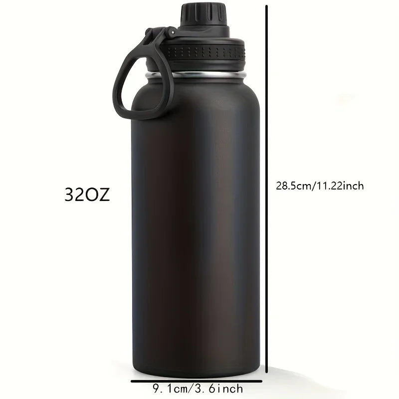 1000ml Stainless Steel Insulated Water Bottle – Double-Wall Vacuum Flask with Leak-Proof Lid