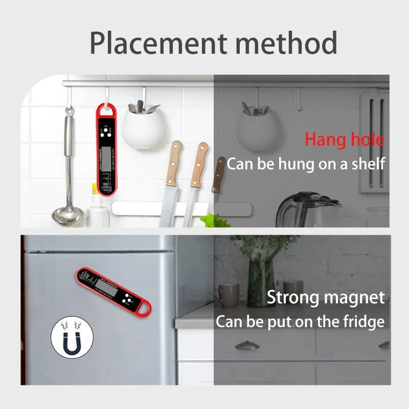 Digital Meat Thermometer – Instant Read Waterproof BBQ & Kitchen Temperature Probe
