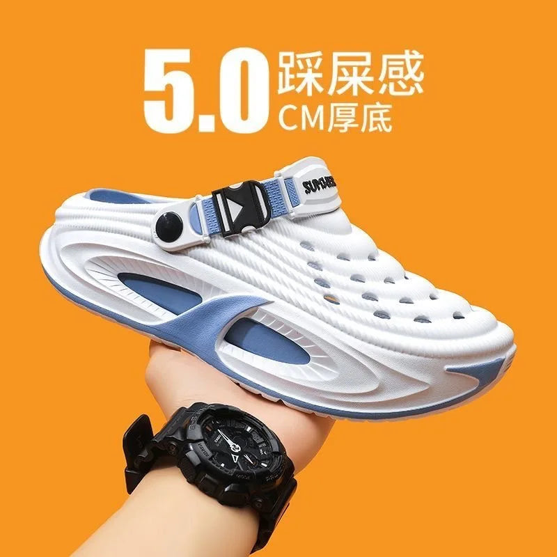 Unisex Summer Clogs Thick Sole Non-Slip Outdoor Beach Slides