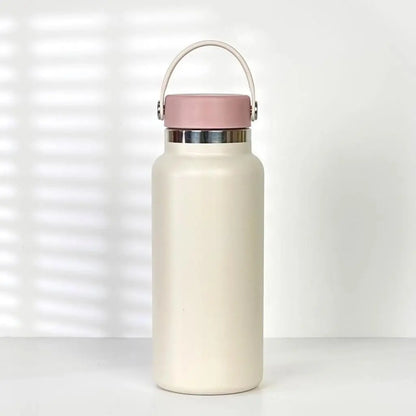 32oz/40oz Stainless Steel Insulated Water Bottle – Double-Wall Vacuum Flask with Wide Mouth & Handle