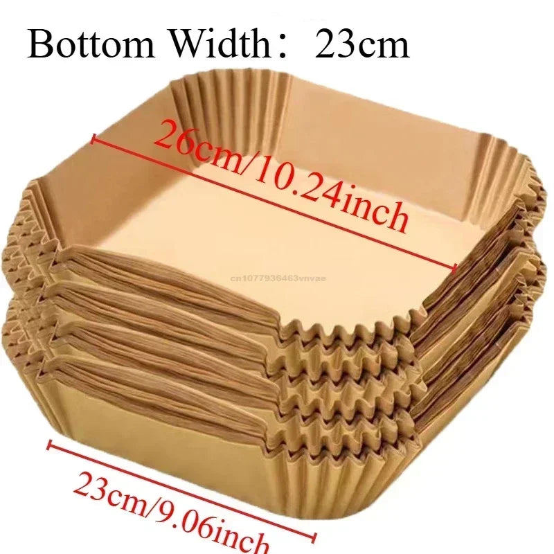 Disposable Air Fryer Paper Liners – Non-Stick Baking Parchment Sheets for Air Fryer, Oven & BBQ