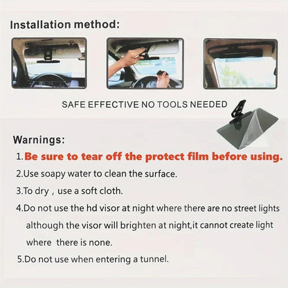 Universal Car Anti-Glare Visor Extender – UV Protection Sunshade