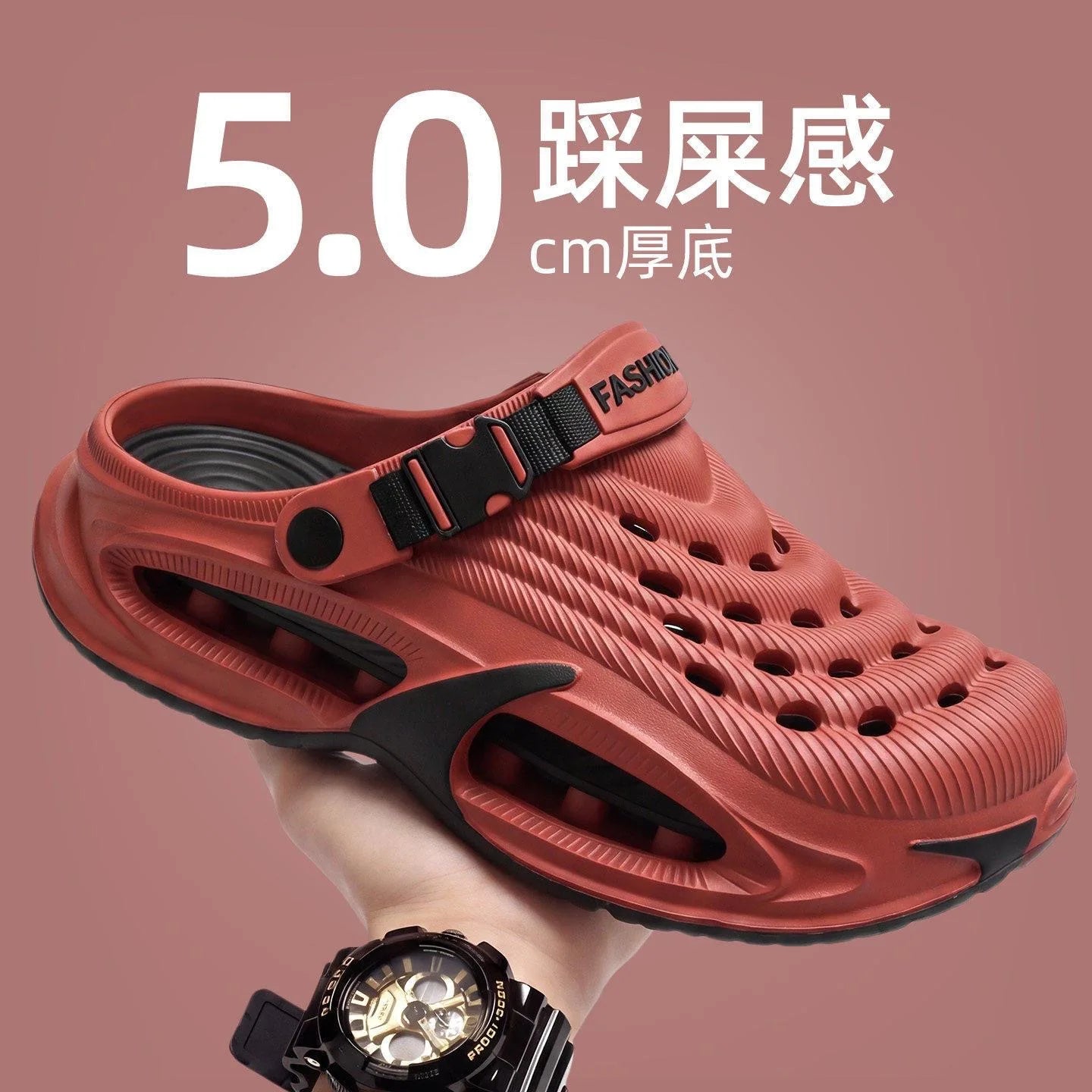 Unisex Summer Clogs Thick Sole Non-Slip Outdoor Beach Slides