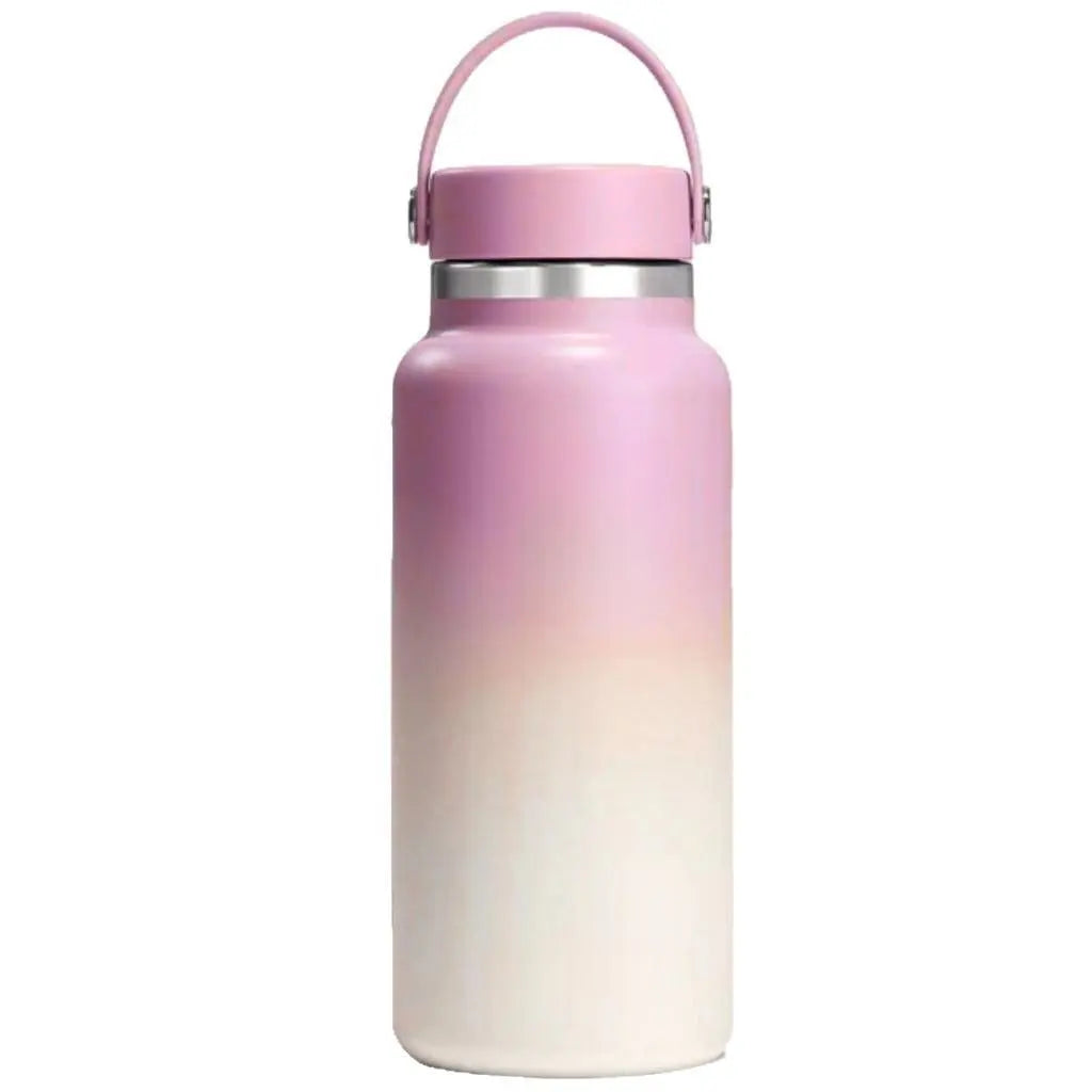 32oz/40oz Stainless Steel Insulated Water Bottle – Double-Wall Vacuum Flask with Wide Mouth & Handle