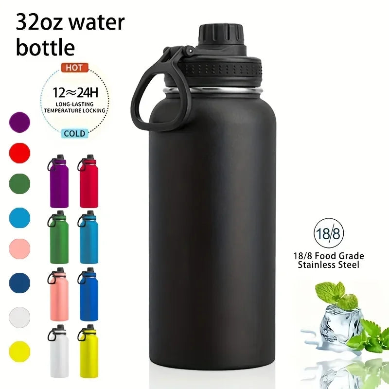 1000ml Stainless Steel Insulated Water Bottle – Double-Wall Vacuum Flask with Leak-Proof Lid