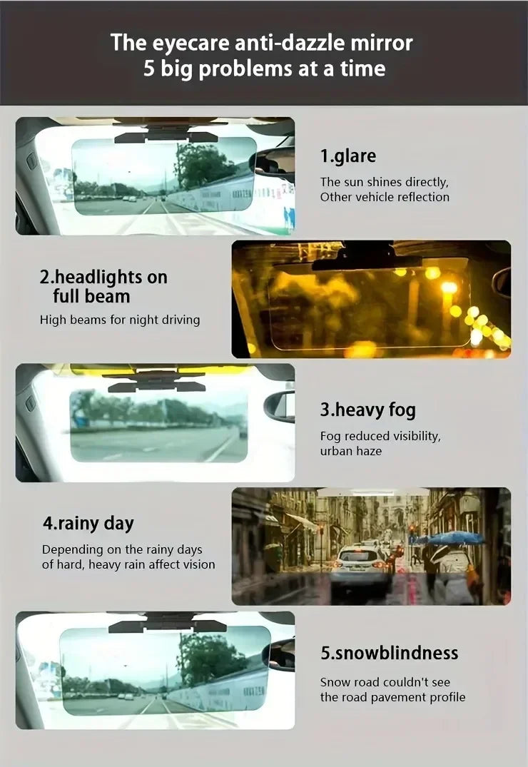 Universal Car Anti-Glare Visor Extender – UV Protection Sunshade