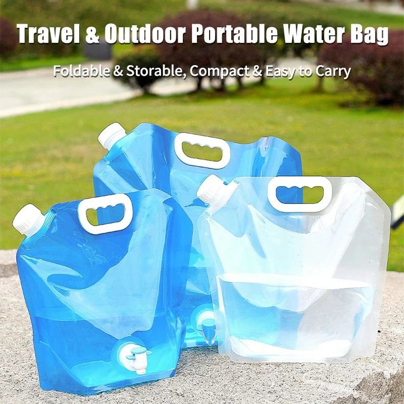 8L Foldable Camping Water Bag with Tap – Portable Outdoor Water Container