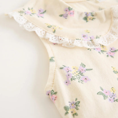 Baby Girl Floral Bodysuit | Soft Cotton Summer Romper for Newborns & Infants