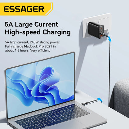 Essager 240W USB-C Fast Charging Cable – 6A High-Speed Type-C Cable