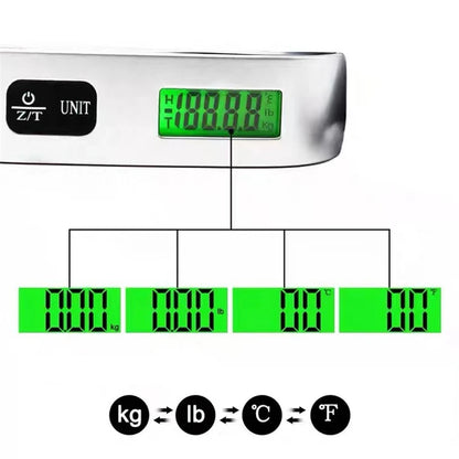 Portable Digital Luggage Scale 50kg/110lb LCD Travel Baggage Weight Scale