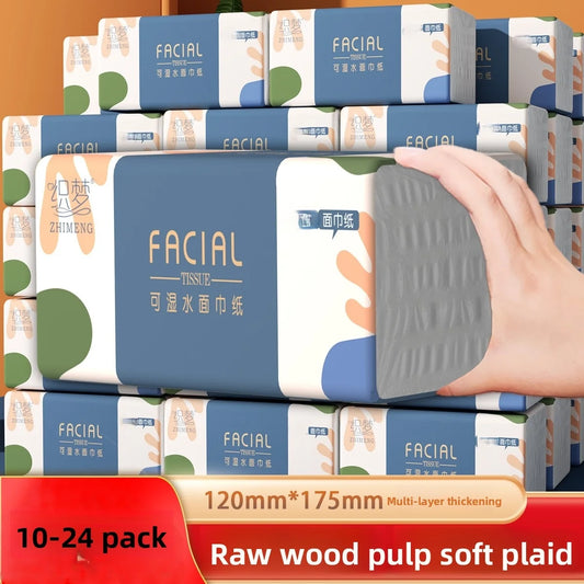 10-24 Pack Tissue Paper 300 Sheets 4/5 Ply Large Soft Paper Towels