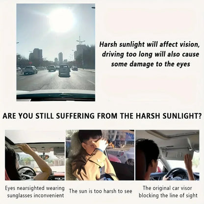 Universal Car Anti-Glare Visor Extender – UV Protection Sunshade