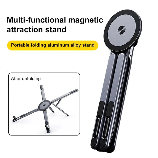 3-in-1 Magnetic Phone Holder & Selfie Stick – Foldable Tripod Stand for iPhone, iPad & Tablet