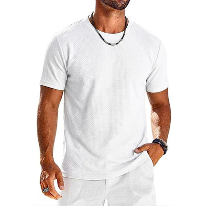 Men’s Ice Silk Short Sleeve T-Shirt – Lightweight Quick-Dry Sports Tee
