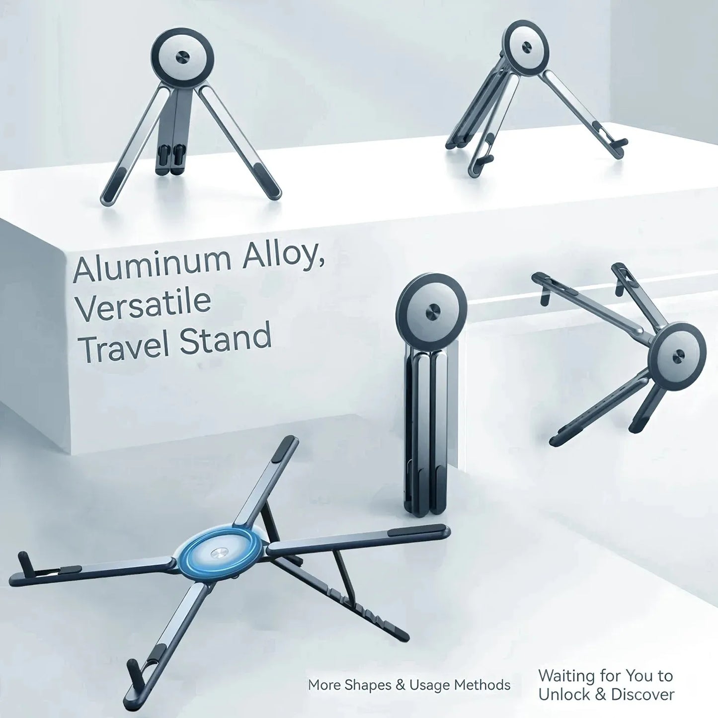 3-in-1 Magnetic Phone Holder & Selfie Stick – Foldable Tripod Stand for iPhone, iPad & Tablet