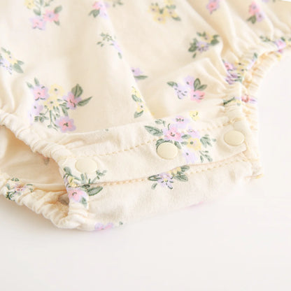 Baby Girl Floral Bodysuit | Soft Cotton Summer Romper for Newborns & Infants