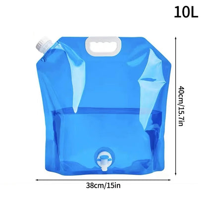 8L Foldable Camping Water Bag with Tap – Portable Outdoor Water Container