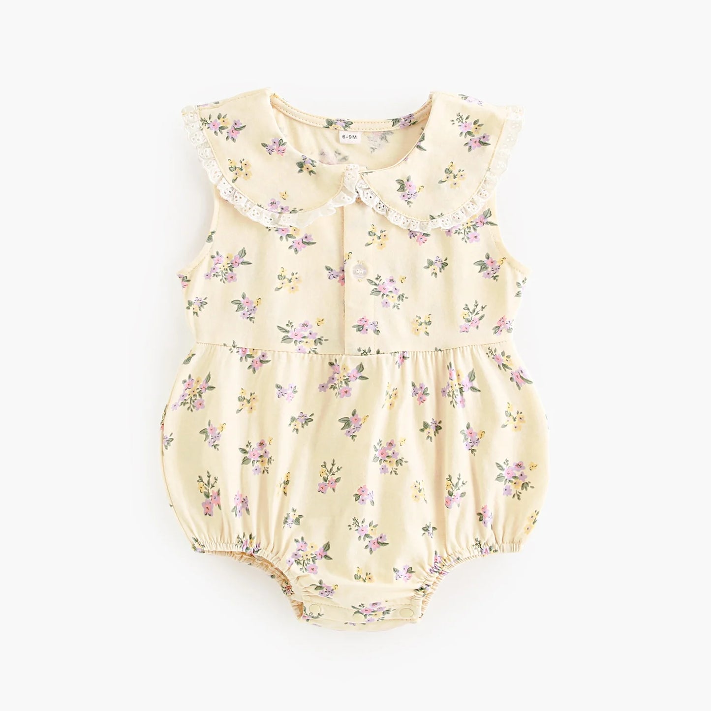 Baby Girl Floral Bodysuit | Soft Cotton Summer Romper for Newborns & Infants