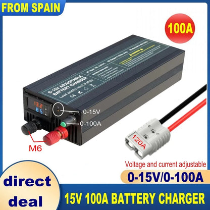 12V Car Battery Charger – Fast LiFePO4 & Lithium Battery Charger with Digital Display