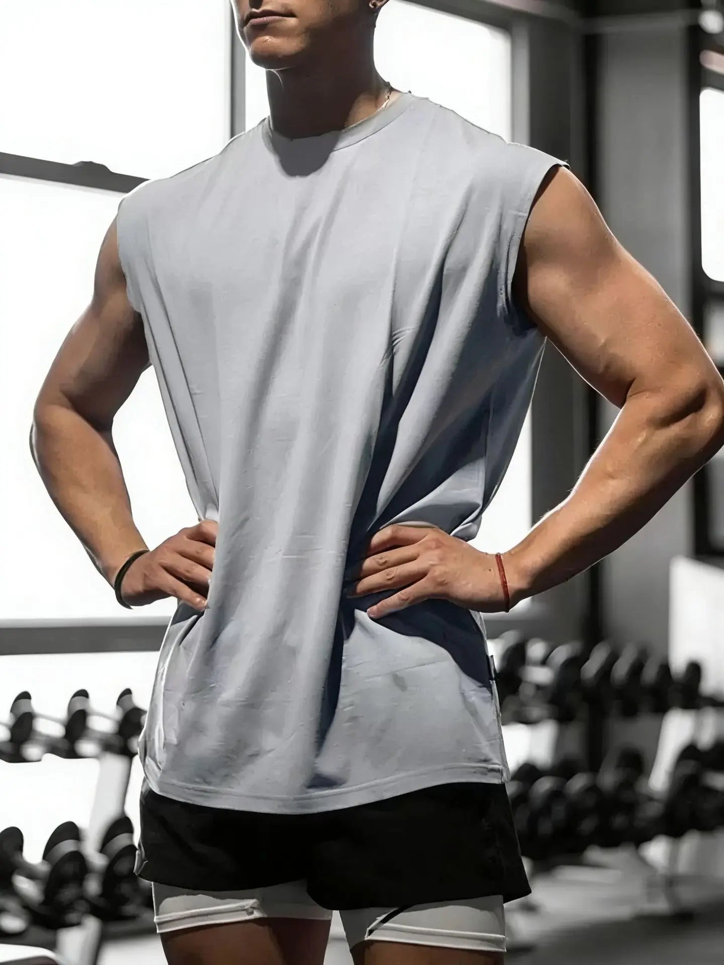 Men’s Quick-Dry Sleeveless Gym Tank Top – Breathable Sports Vest for Fitness, Running & Basketball
