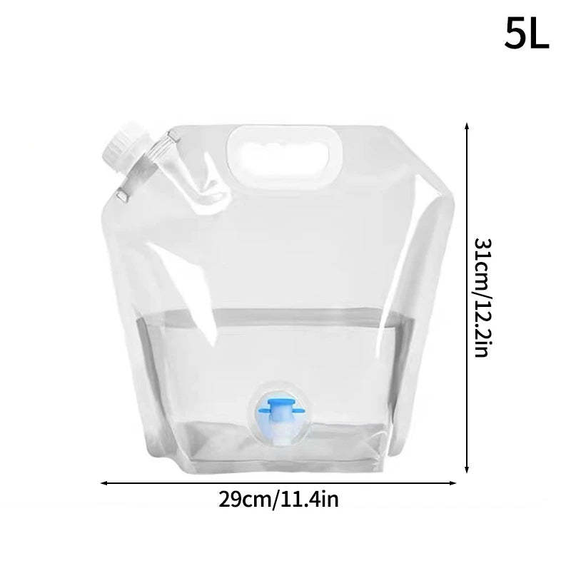 8L Foldable Camping Water Bag with Tap – Portable Outdoor Water Container