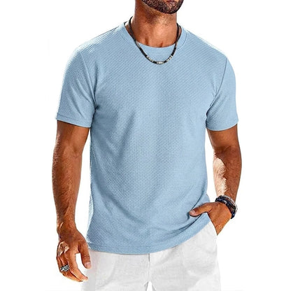Men’s Ice Silk Short Sleeve T-Shirt – Lightweight Quick-Dry Sports Tee