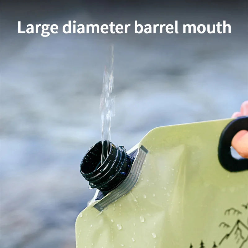 8L Foldable Camping Water Bag with Tap – Portable Outdoor Water Container