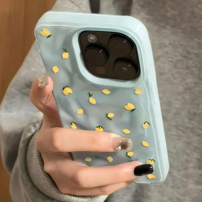 Yellow Lemon Shockproof iPhone Case – Soft Anti-Scratch Protective Cover