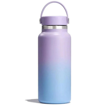 32oz/40oz Stainless Steel Insulated Water Bottle – Double-Wall Vacuum Flask with Wide Mouth & Handle