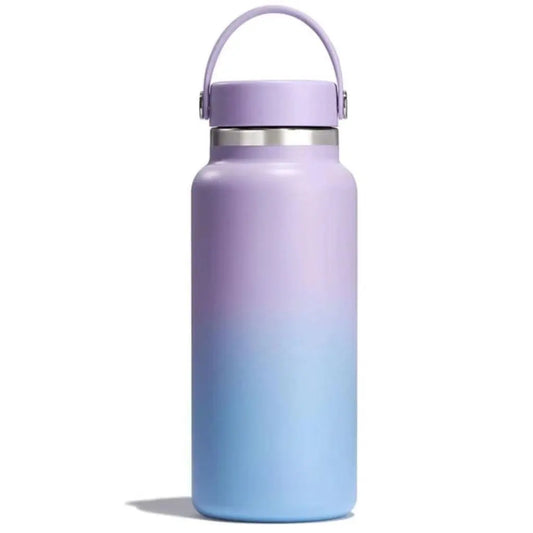 32oz/40oz Stainless Steel Insulated Water Bottle – Double-Wall Vacuum Flask with Wide Mouth & Handle