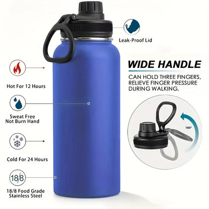 1000ml Stainless Steel Insulated Water Bottle – Double-Wall Vacuum Flask with Leak-Proof Lid