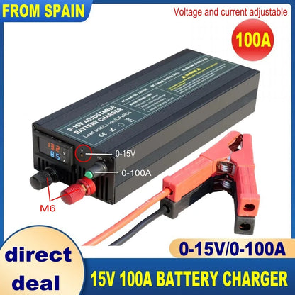 12V Car Battery Charger – Fast LiFePO4 & Lithium Battery Charger with Digital Display