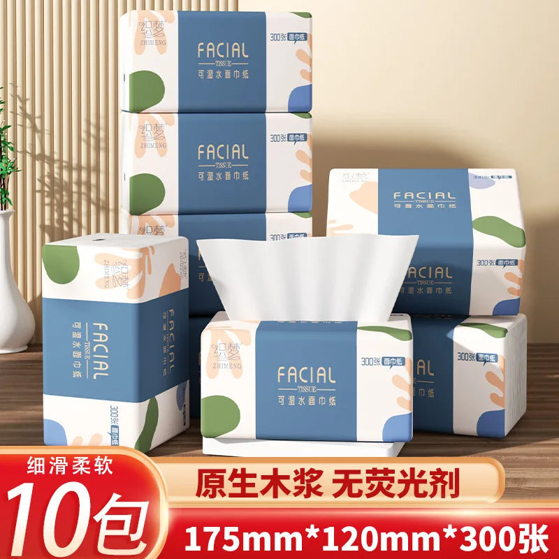 10-24 Pack Tissue Paper 300 Sheets 4/5 Ply Large Soft Paper Towels