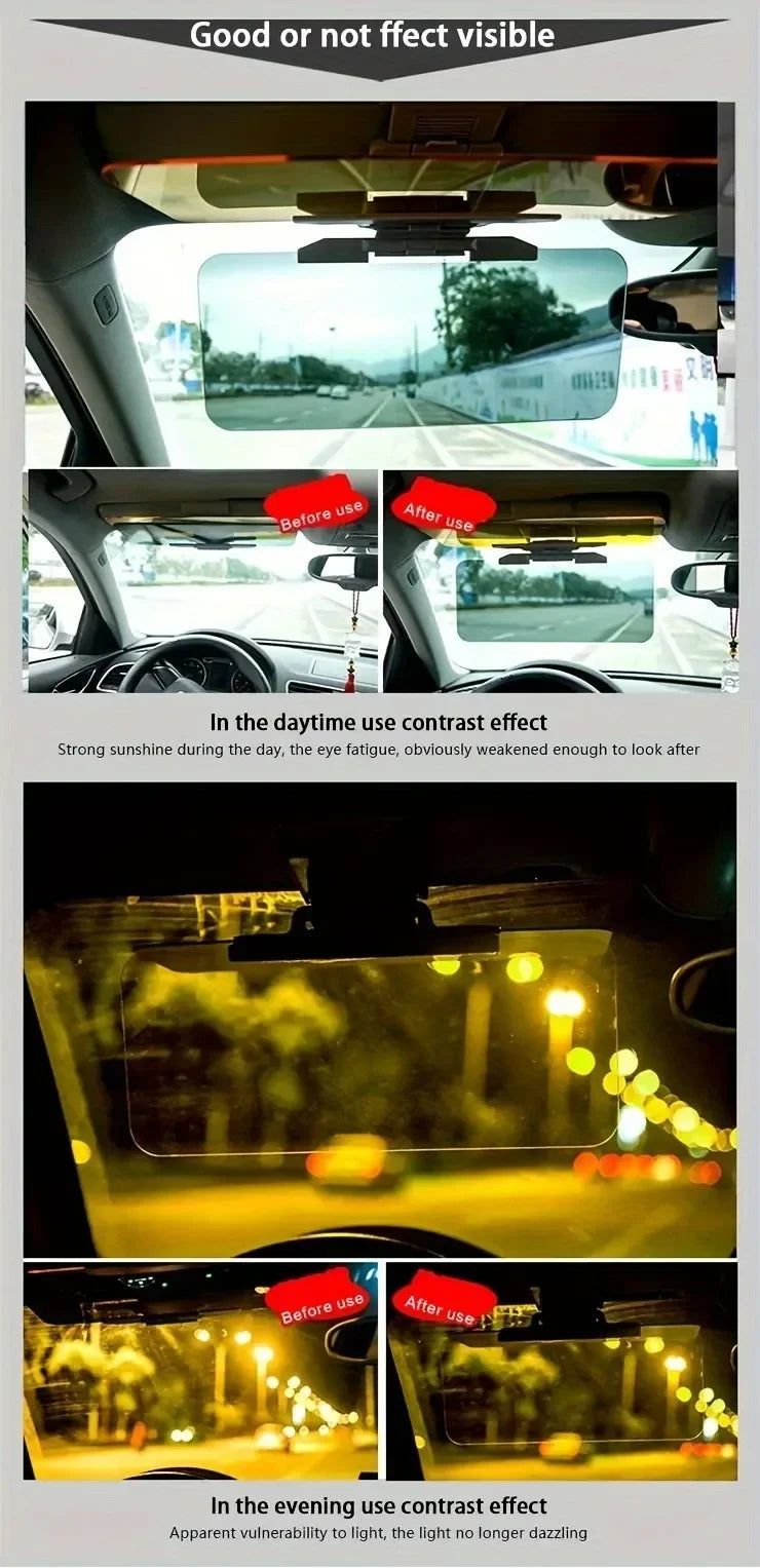 Universal Car Anti-Glare Visor Extender – UV Protection Sunshade