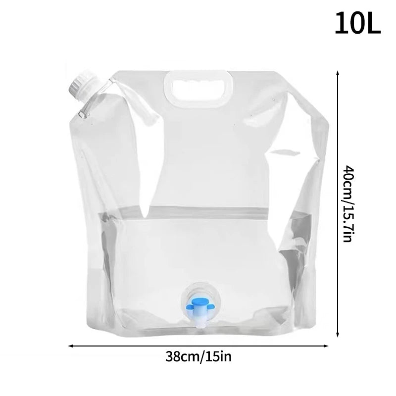 8L Foldable Camping Water Bag with Tap – Portable Outdoor Water Container