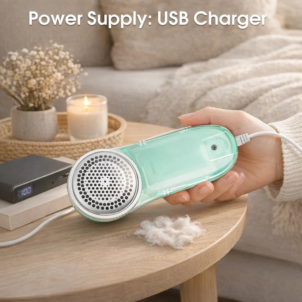 Portable Electric Fabric Shaver Lint Remover & Fuzz Trimmer