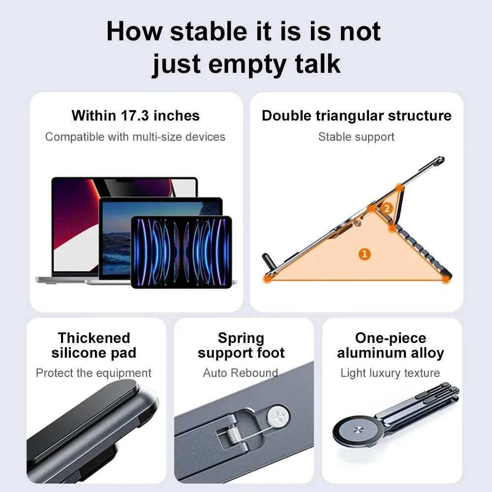 3-in-1 Magnetic Phone Holder & Selfie Stick – Foldable Tripod Stand for iPhone, iPad & Tablet