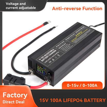 12V Car Battery Charger – Fast LiFePO4 & Lithium Battery Charger with Digital Display