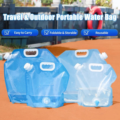 8L Foldable Camping Water Bag with Tap – Portable Outdoor Water Container