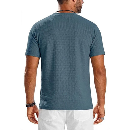 Men’s Ice Silk Short Sleeve T-Shirt – Lightweight Quick-Dry Sports Tee