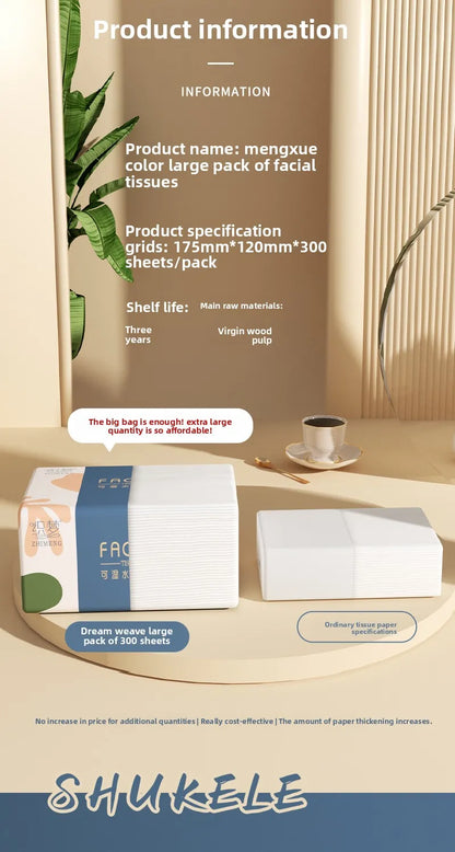 10-24 Pack Tissue Paper 300 Sheets 4/5 Ply Large Soft Paper Towels