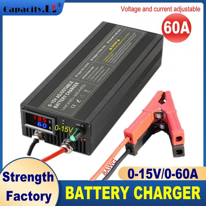 12V Car Battery Charger – Fast LiFePO4 & Lithium Battery Charger with Digital Display