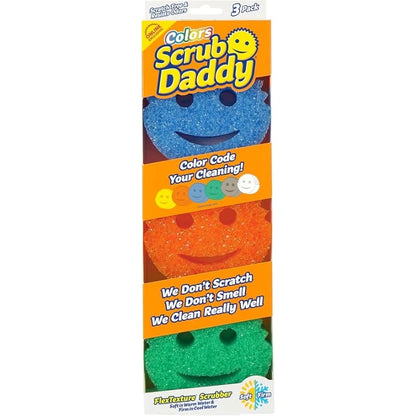 3Pcs Scrub Sponge Set Scratch-Free Dishwashing Kitchen Bathroom Cleaning