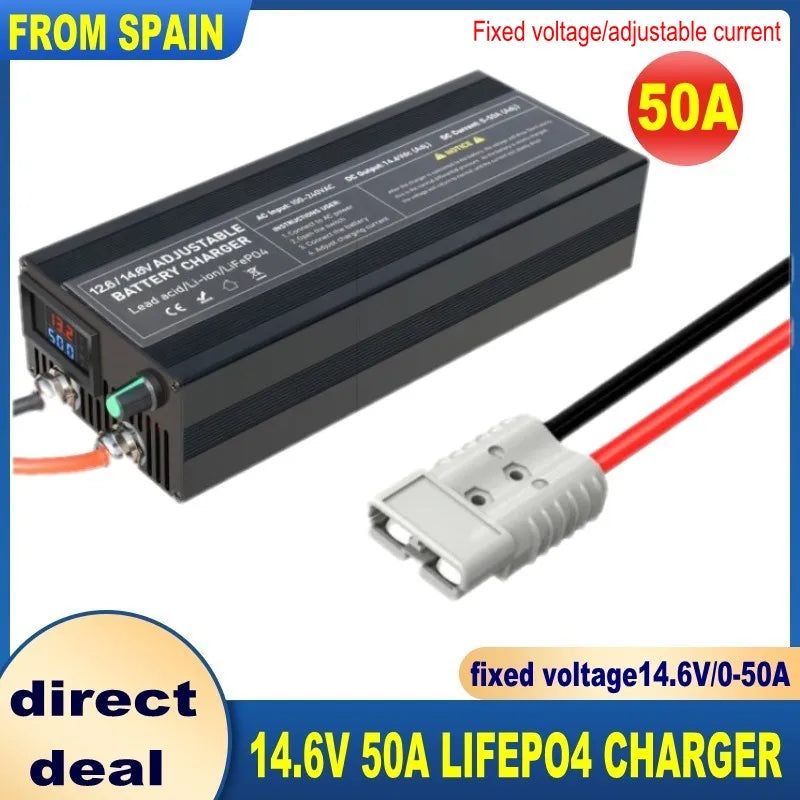 12V Car Battery Charger – Fast LiFePO4 & Lithium Battery Charger with Digital Display