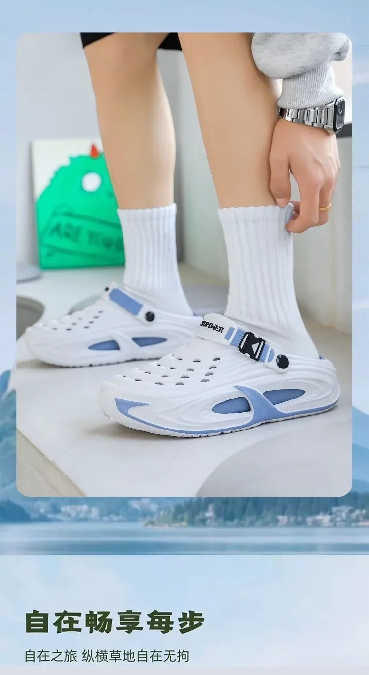 Unisex Summer Clogs Thick Sole Non-Slip Outdoor Beach Slides